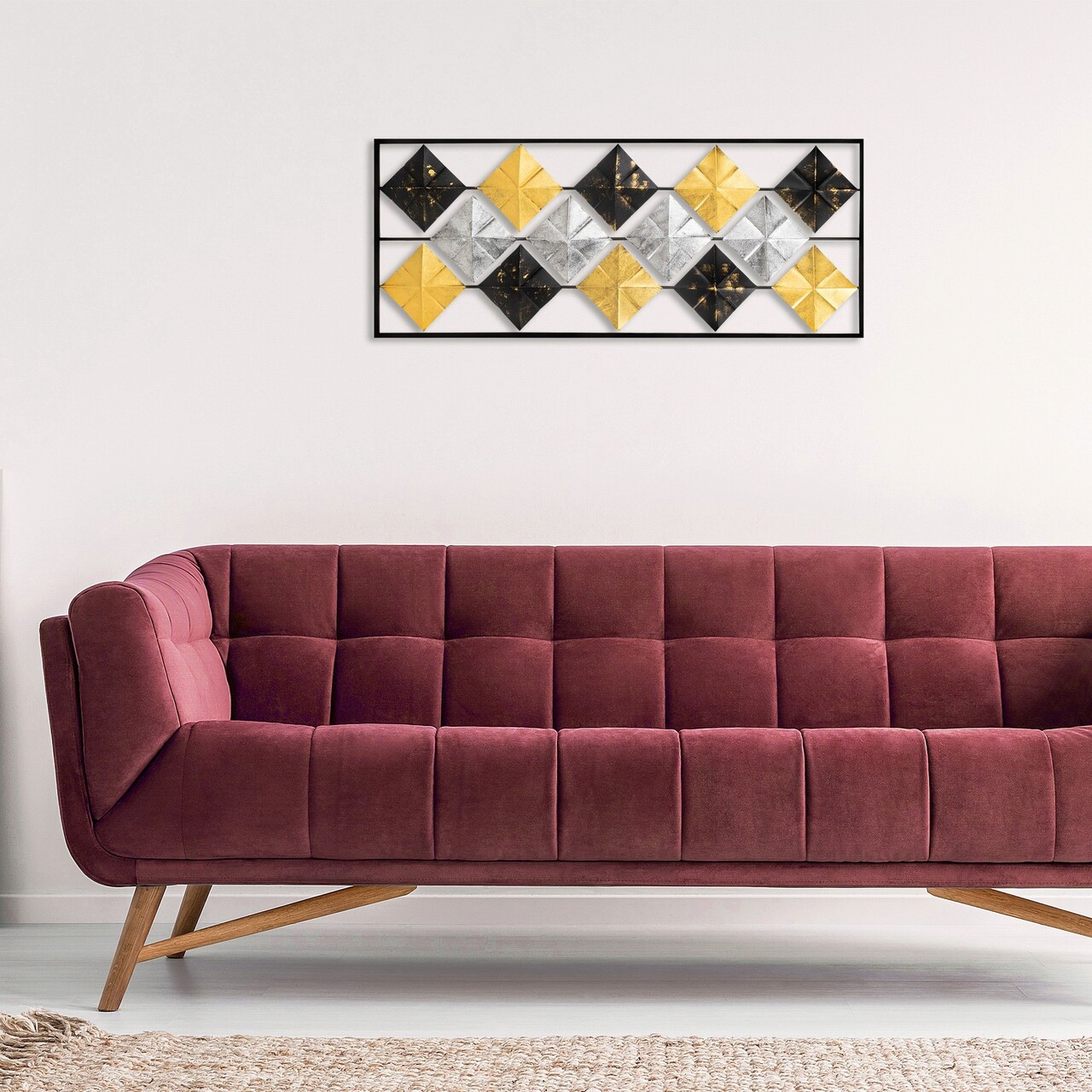 Decoratiune de perete, Tesoro, Dimensiune: 38 x 95 cm, Multicolor - imagine 6